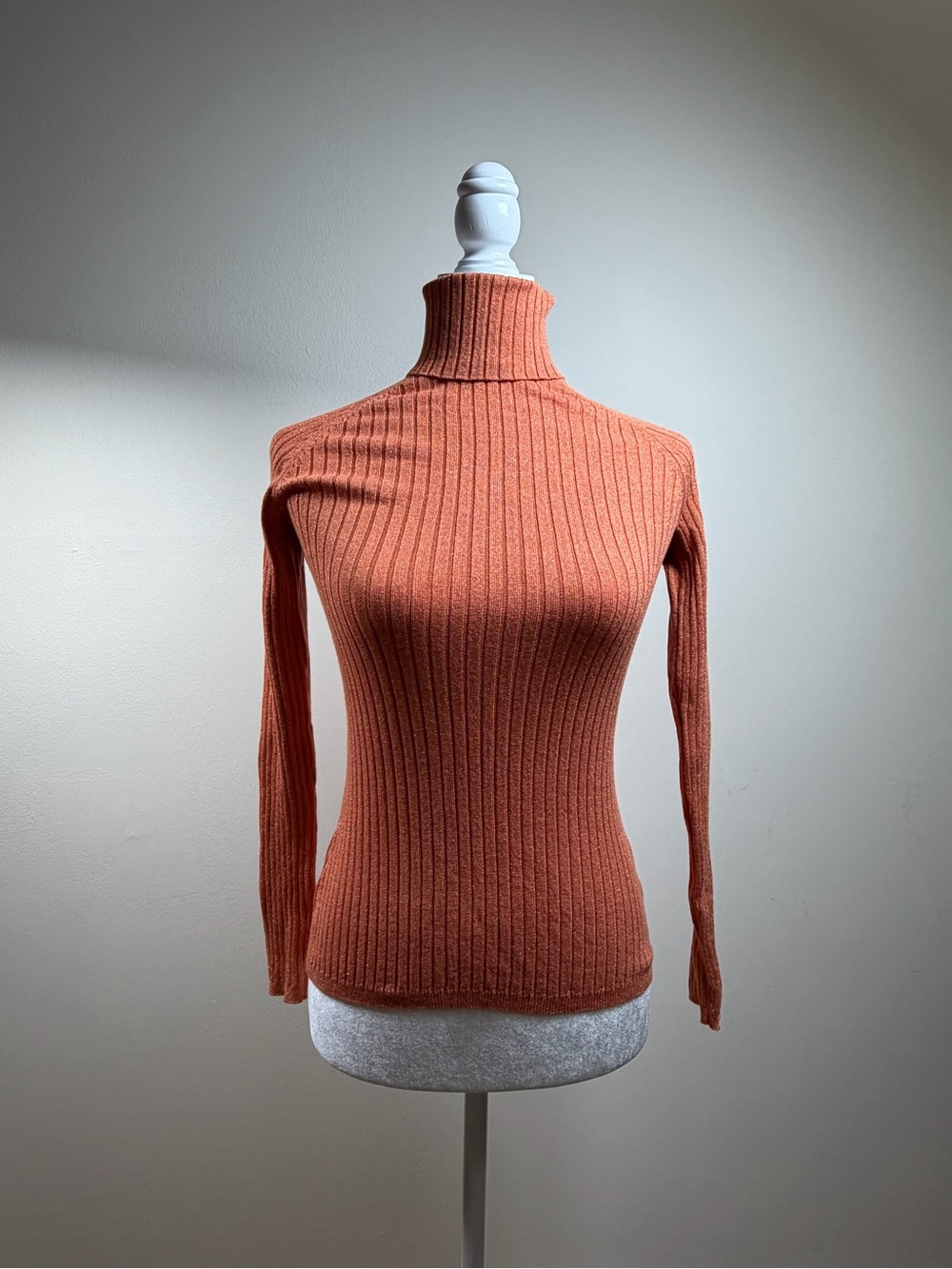INC International Concepts Rust Ribbed Turtleneck Sweater